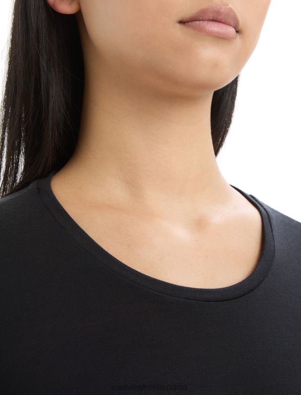 Icebreaker mujer camiseta manga corta merino esfera ii 0V2J0606 ropa negro