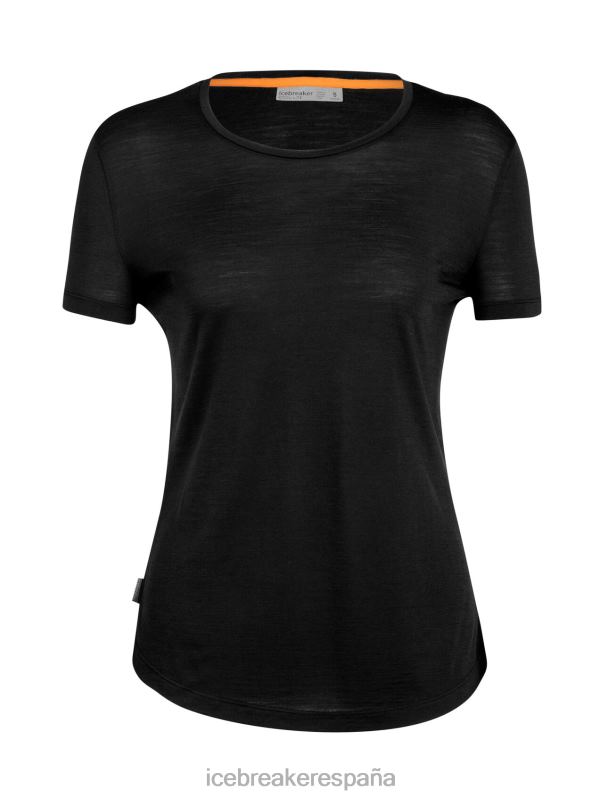 Icebreaker mujer camiseta manga corta merino esfera ii 0V2J0606 ropa negro