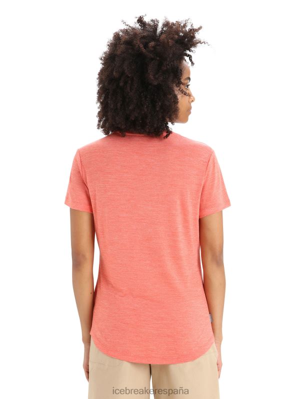 Icebreaker mujer camiseta manga corta merino esfera ii 0V2J0608 ropa brezo tierra vibrante