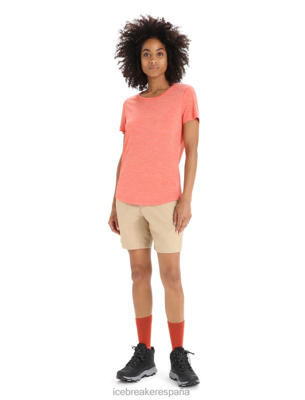 Icebreaker mujer camiseta manga corta merino esfera ii 0V2J0608 ropa brezo tierra vibrante