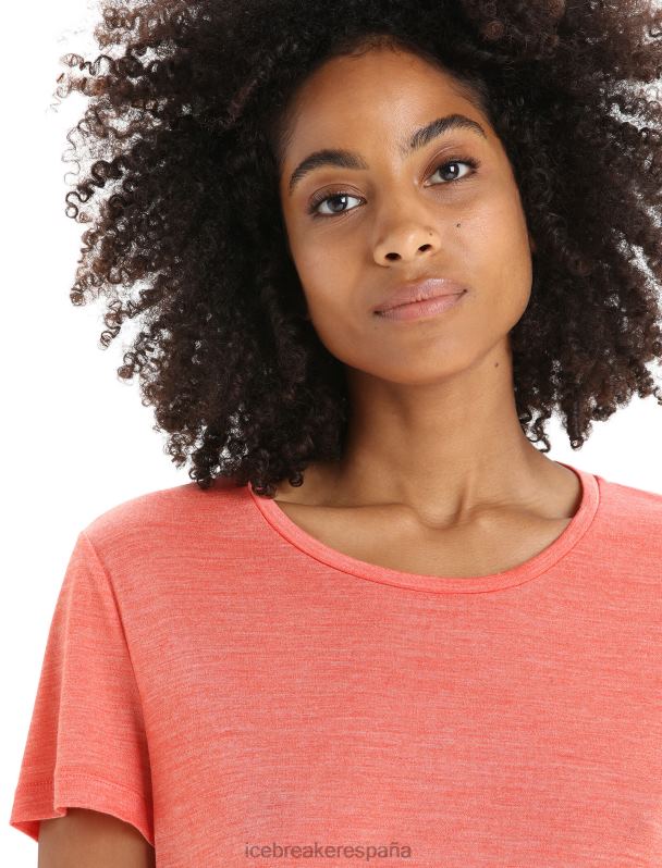 Icebreaker mujer camiseta manga corta merino esfera ii 0V2J0608 ropa brezo tierra vibrante