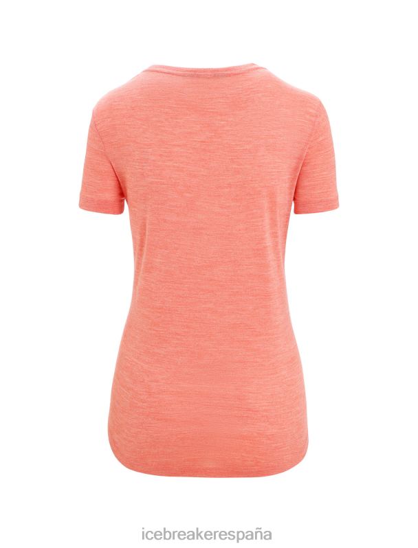 Icebreaker mujer camiseta manga corta merino esfera ii 0V2J0608 ropa brezo tierra vibrante