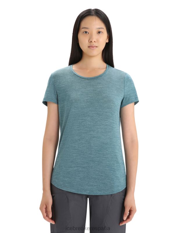 Icebreaker mujer camiseta manga corta merino esfera ii 0V2J0609 ropa brezo gloria verde