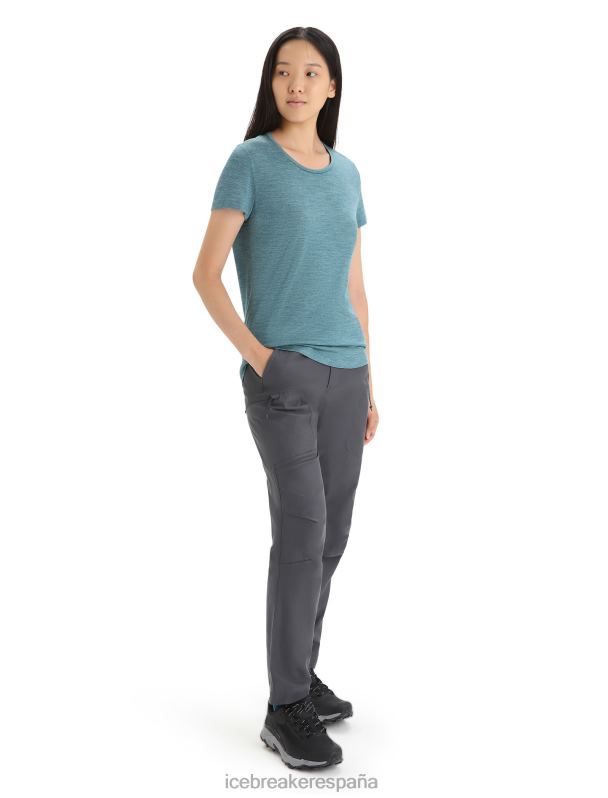 Icebreaker mujer camiseta manga corta merino esfera ii 0V2J0609 ropa brezo gloria verde