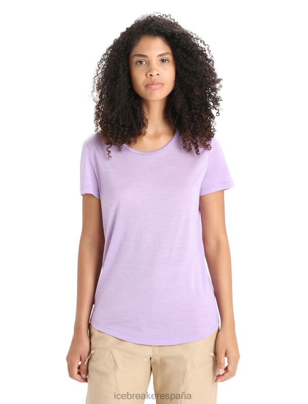 Icebreaker mujer camiseta manga corta merino esfera ii 0V2J0610 ropa mirada morada