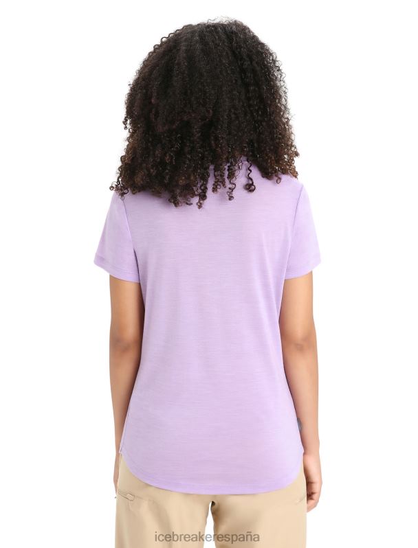 Icebreaker mujer camiseta manga corta merino esfera ii 0V2J0610 ropa mirada morada