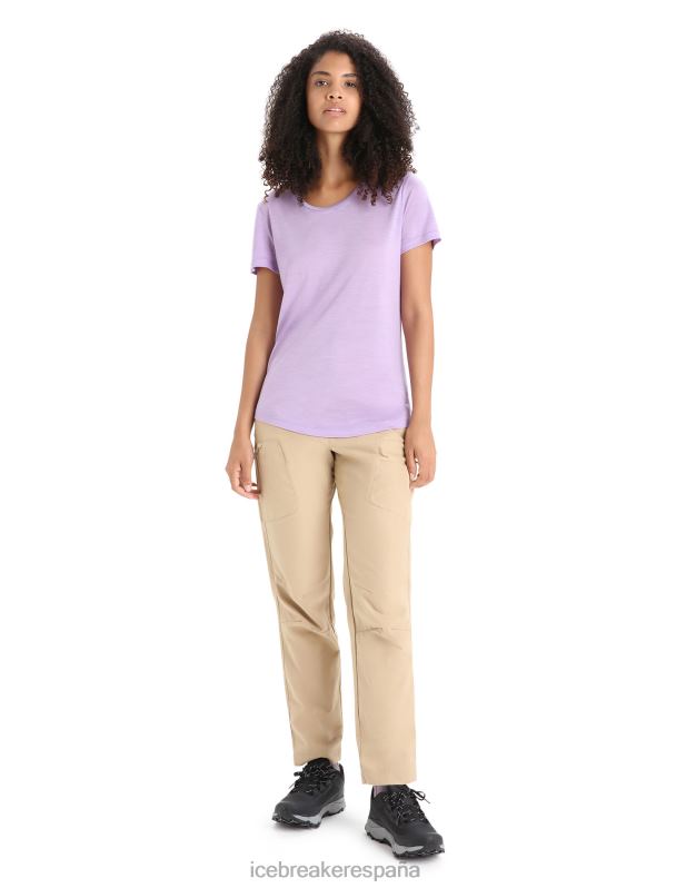Icebreaker mujer camiseta manga corta merino esfera ii 0V2J0610 ropa mirada morada