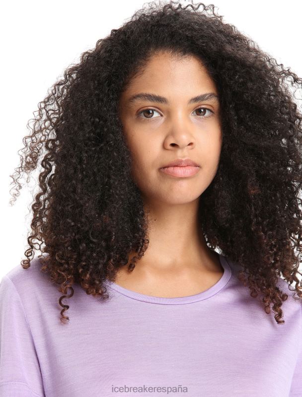 Icebreaker mujer camiseta manga corta merino esfera ii 0V2J0610 ropa mirada morada