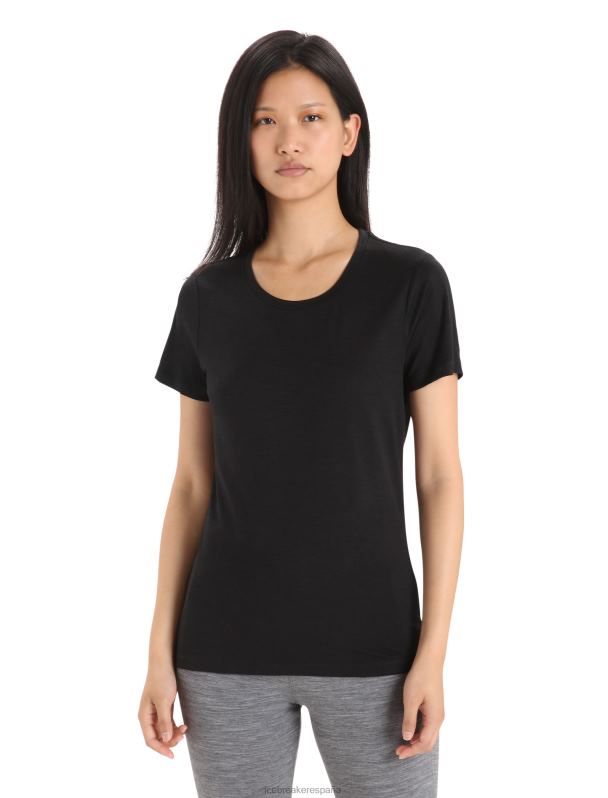 Icebreaker mujer camiseta manga corta merino tech lite ii 0V2J0599 ropa negro