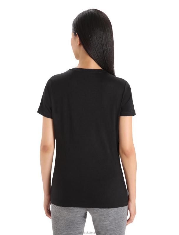 Icebreaker mujer camiseta manga corta merino tech lite ii 0V2J0599 ropa negro