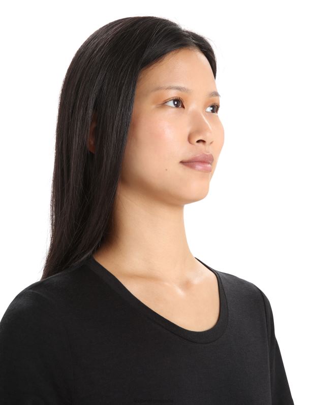 Icebreaker mujer camiseta manga corta merino tech lite ii 0V2J0599 ropa negro