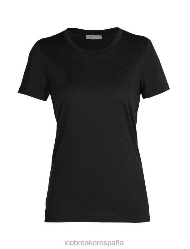 Icebreaker mujer camiseta manga corta merino tech lite ii 0V2J0599 ropa negro