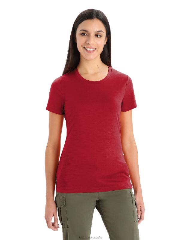 Icebreaker mujer camiseta manga corta merino tech lite ii 0V2J0872 ropa cereza