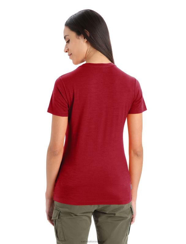 Icebreaker mujer camiseta manga corta merino tech lite ii 0V2J0872 ropa cereza