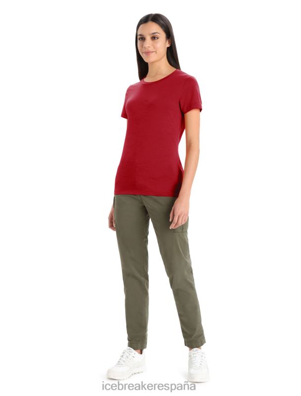 Icebreaker mujer camiseta manga corta merino tech lite ii 0V2J0872 ropa cereza