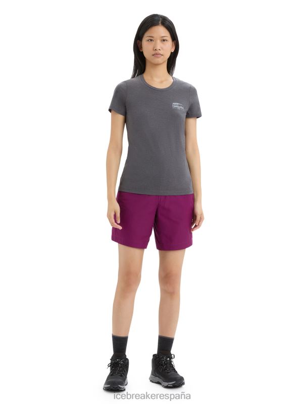 Icebreaker mujer camiseta merino central classic manga corta caravan life 0V2J0663 ropa monzón