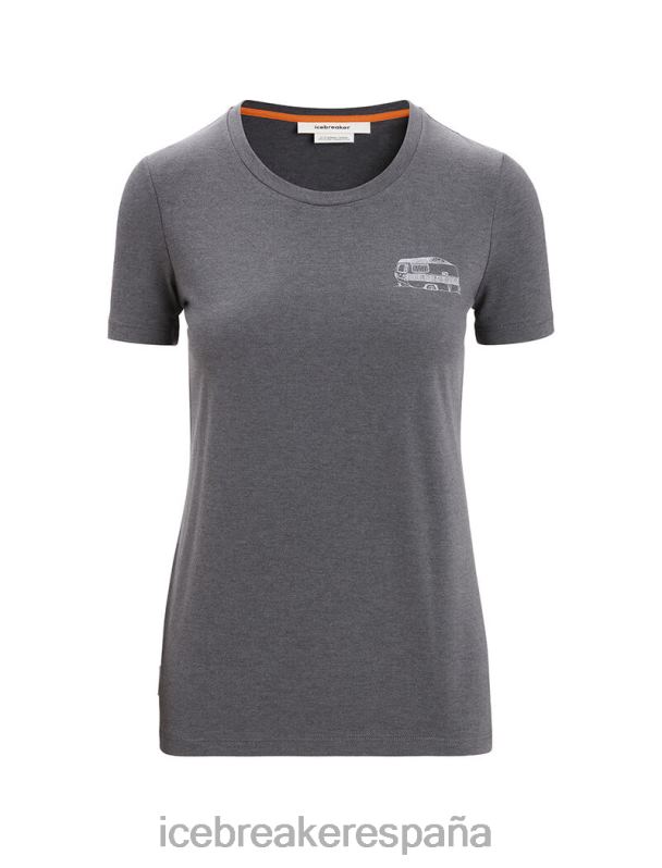 Icebreaker mujer camiseta merino central classic manga corta caravan life 0V2J0663 ropa monzón