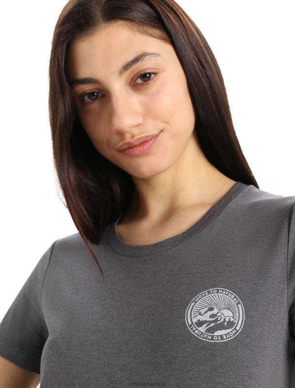 Icebreaker mujer camiseta merino central classic manga corta move to natural mountain 0V2J0832 ropa monzón