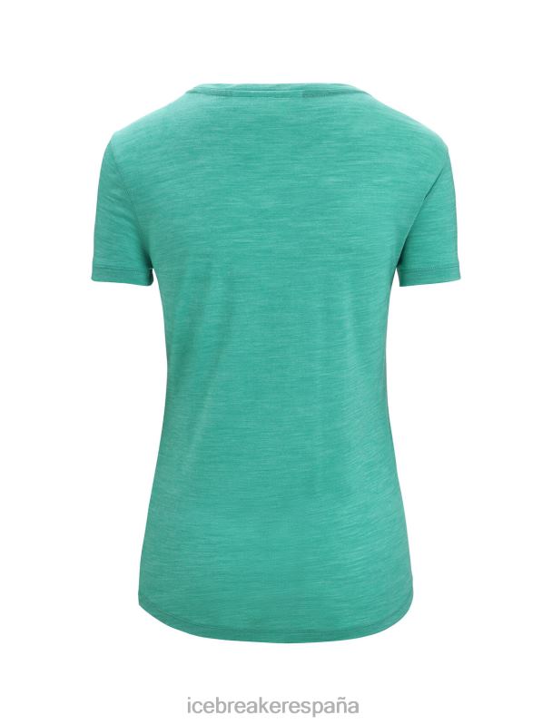 Icebreaker mujer camiseta merino esfera ii manga corta hitt 0V2J0672 ropa brezo fresco