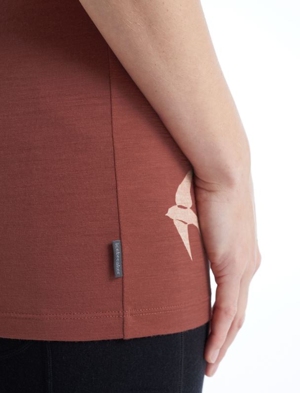 Icebreaker mujer camiseta merino tech lite ii de manga corta con escote en forma de enjambre 0V2J0926 ropa uva