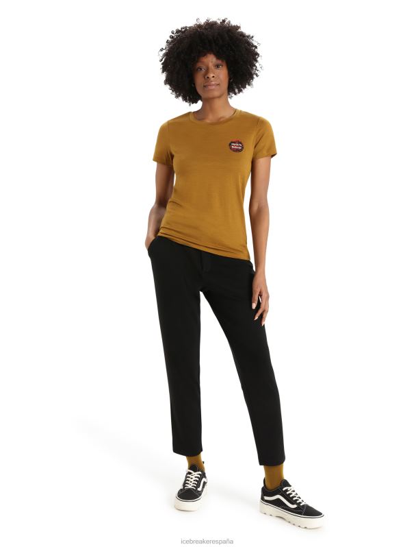 Icebreaker mujer camiseta merino tech lite ii manga corta alpes naturales 0V2J0812 ropa Clavo