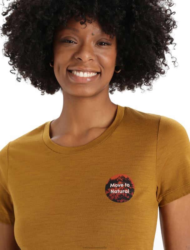 Icebreaker mujer camiseta merino tech lite ii manga corta alpes naturales 0V2J0812 ropa Clavo