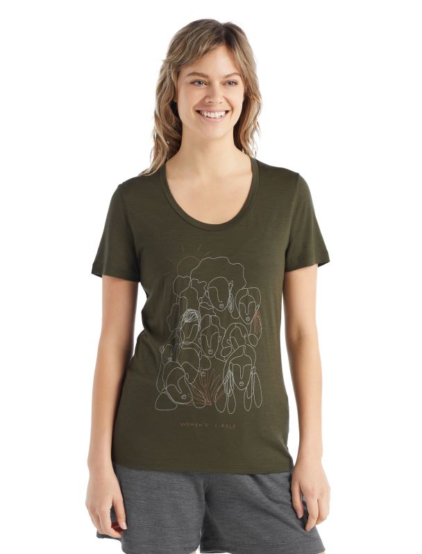 Icebreaker mujer camiseta merino tech lite ii manga corta círculo 0V2J0929 ropa cargarse