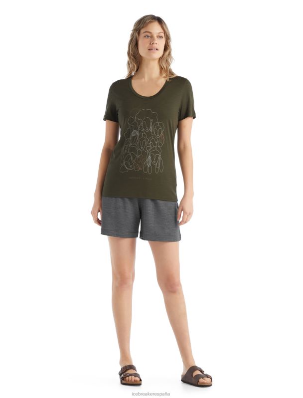 Icebreaker mujer camiseta merino tech lite ii manga corta círculo 0V2J0929 ropa cargarse