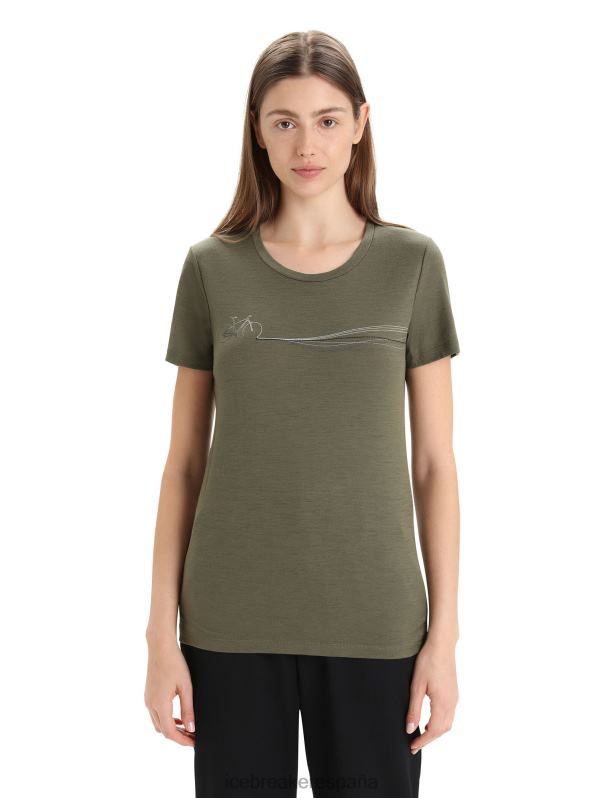 Icebreaker mujer camiseta merino tech lite ii manga corta cadence paths 0V2J0633 ropa cargarse