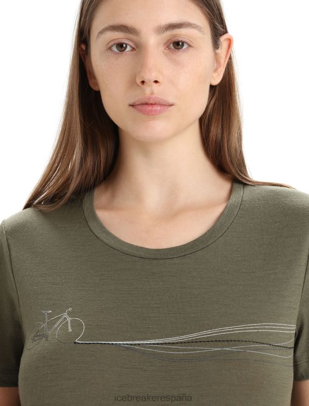 Icebreaker mujer camiseta merino tech lite ii manga corta cadence paths 0V2J0633 ropa cargarse