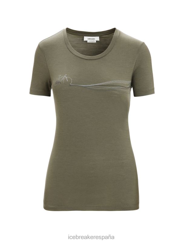Icebreaker mujer camiseta merino tech lite ii manga corta cadence paths 0V2J0633 ropa cargarse