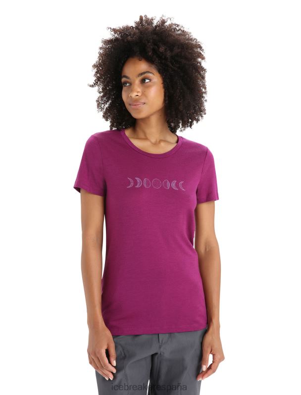 Icebreaker mujer camiseta merino tech lite ii manga corta fase lunar 0V2J0614 ropa ir baya