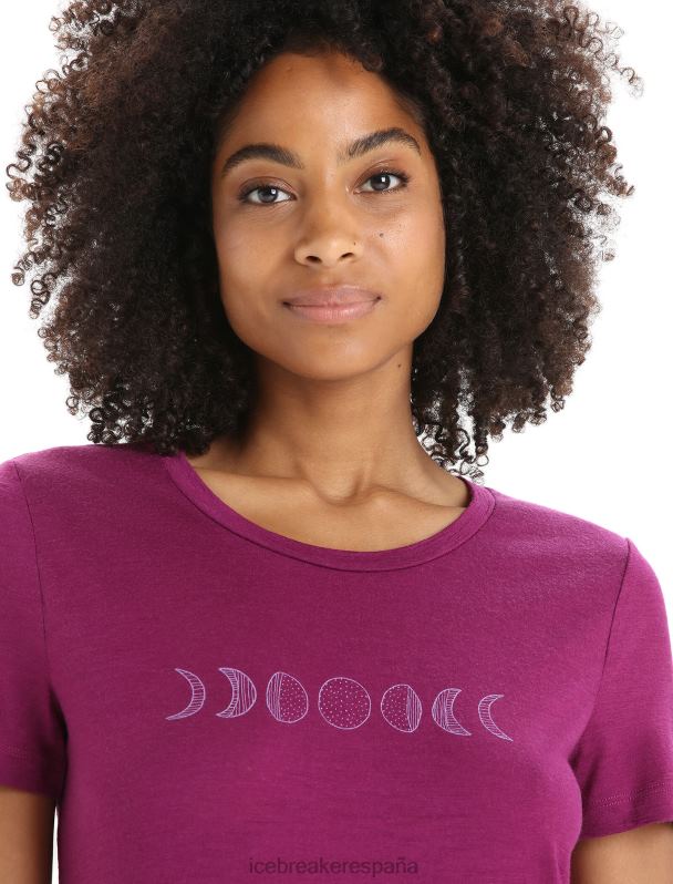 Icebreaker mujer camiseta merino tech lite ii manga corta fase lunar 0V2J0614 ropa ir baya
