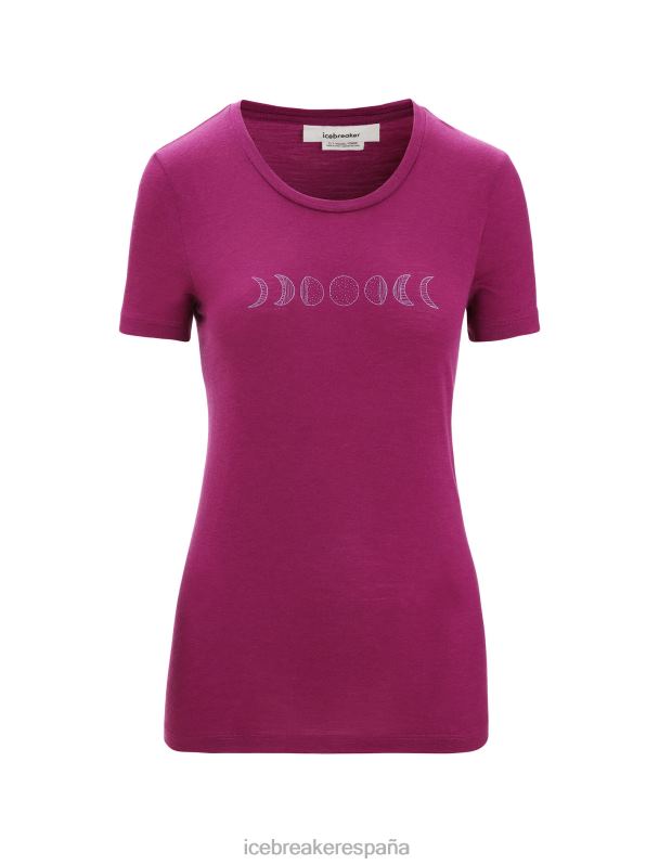 Icebreaker mujer camiseta merino tech lite ii manga corta fase lunar 0V2J0614 ropa ir baya