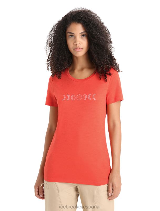 Icebreaker mujer camiseta merino tech lite ii manga corta fase lunar 0V2J0616 ropa tierra vibrante