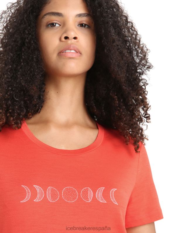 Icebreaker mujer camiseta merino tech lite ii manga corta fase lunar 0V2J0616 ropa tierra vibrante