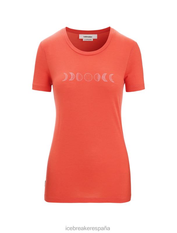 Icebreaker mujer camiseta merino tech lite ii manga corta fase lunar 0V2J0616 ropa tierra vibrante