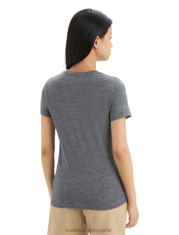 Icebreaker mujer camiseta merino tech lite ii manga corta flor silvestre 0V2J0646 ropa brezo de piedra arenisca