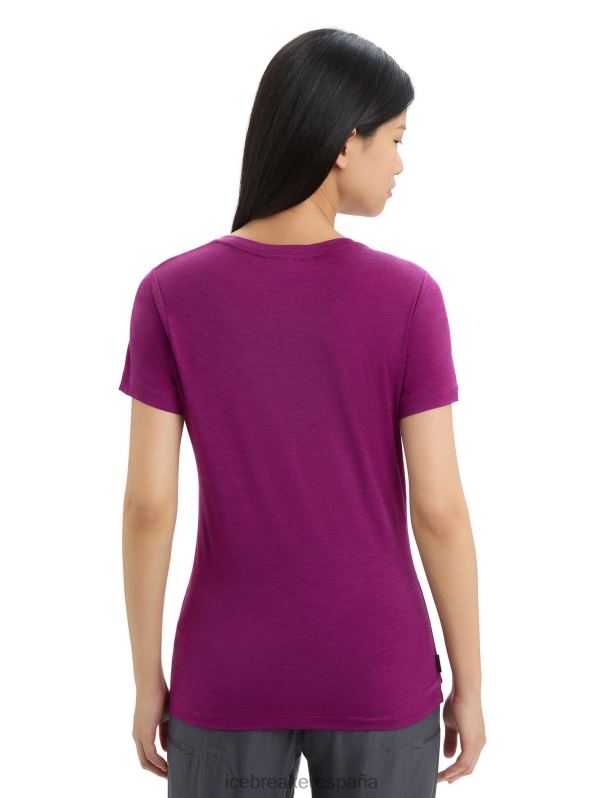 Icebreaker mujer camiseta merino tech lite ii manga corta flores primaverales 0V2J0622 ropa ir baya