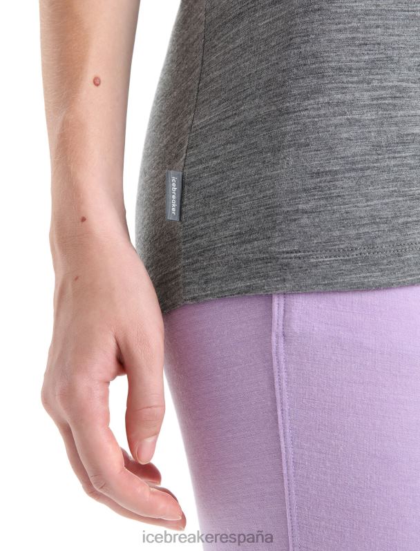 Icebreaker mujer camiseta merino tech lite ii manga corta flores primaverales 0V2J0623 ropa brezo de piedra arenisca