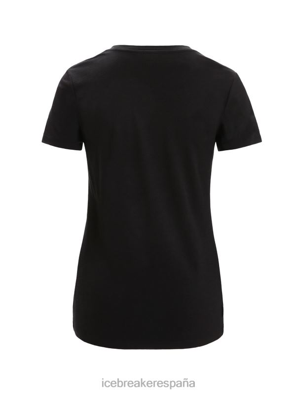 Icebreaker mujer camiseta merino tech lite ii manga corta primavera run 0V2J0620 ropa negro