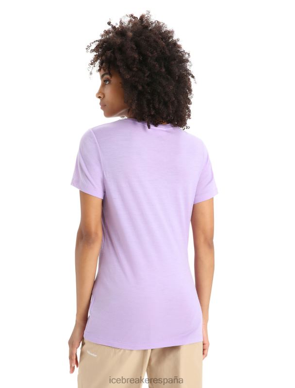 Icebreaker mujer camiseta merino tech lite ii manga corta primavera run 0V2J0621 ropa mirada morada