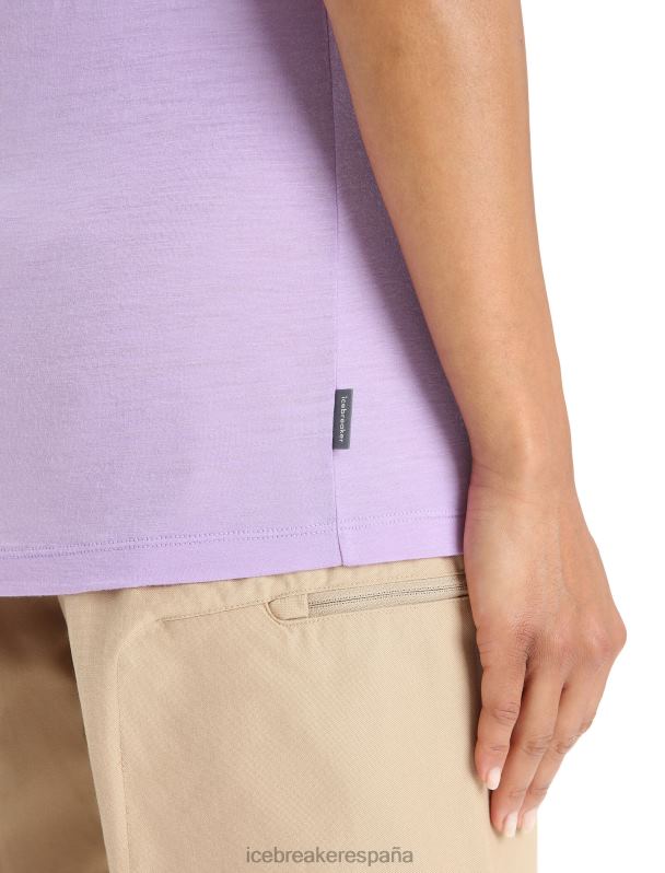 Icebreaker mujer camiseta merino tech lite ii manga corta primavera run 0V2J0621 ropa mirada morada