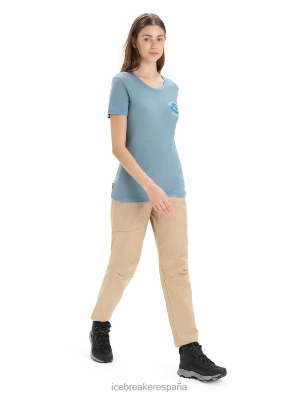Icebreaker mujer camiseta merino tech lite ii manga corta tierra 0V2J0670 ropa azul astral