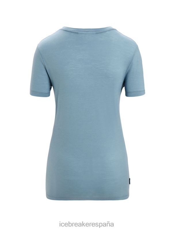 Icebreaker mujer camiseta merino tech lite ii manga corta tierra 0V2J0670 ropa azul astral