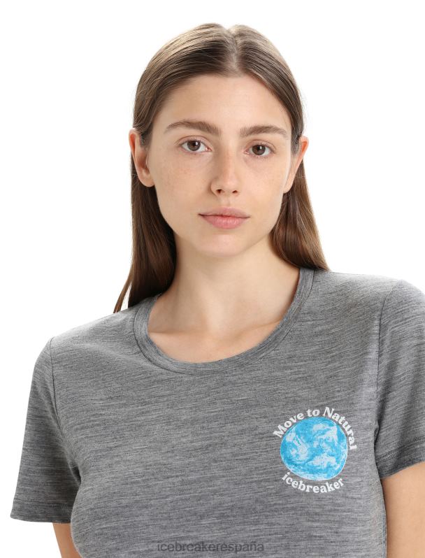 Icebreaker mujer camiseta merino tech lite ii manga corta tierra 0V2J0671 ropa brezo de piedra arenisca