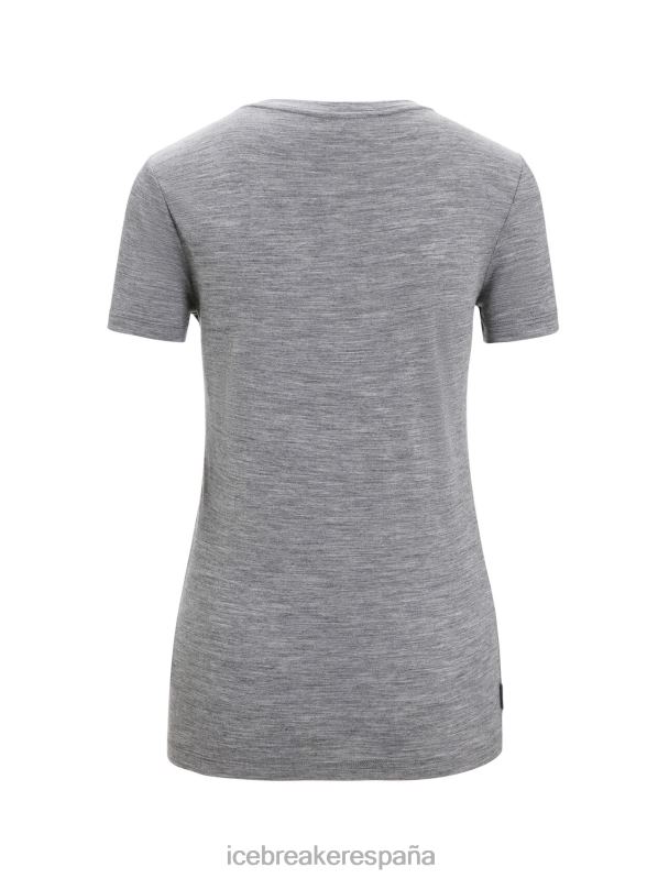 Icebreaker mujer camiseta merino tech lite ii manga corta tierra 0V2J0671 ropa brezo de piedra arenisca