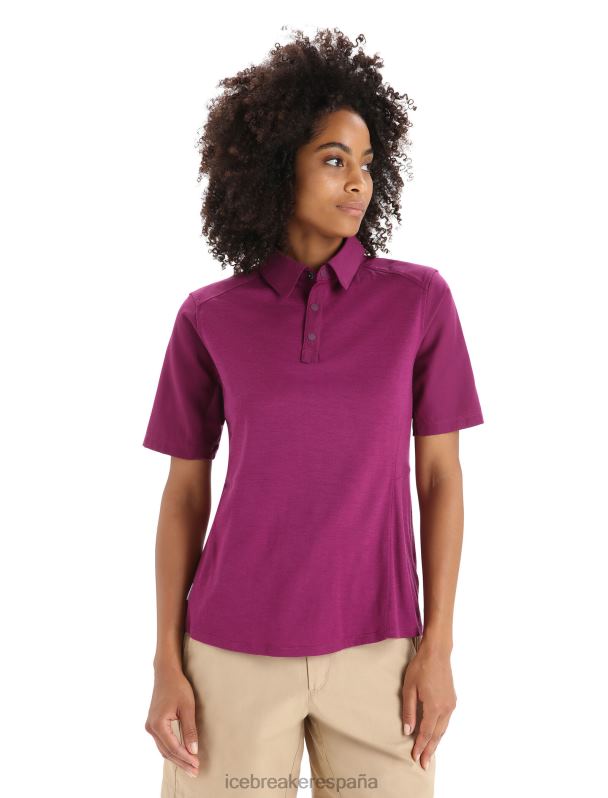 Icebreaker mujer top de manga corta de lana merino 0V2J0649 ropa ir baya