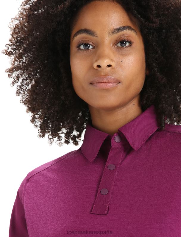 Icebreaker mujer top de manga corta de lana merino 0V2J0649 ropa ir baya