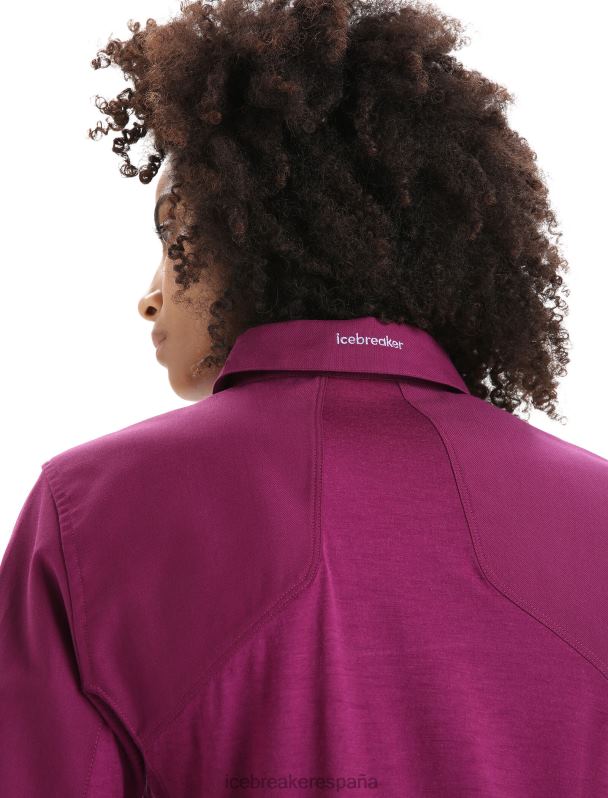 Icebreaker mujer top de manga corta de lana merino 0V2J0649 ropa ir baya